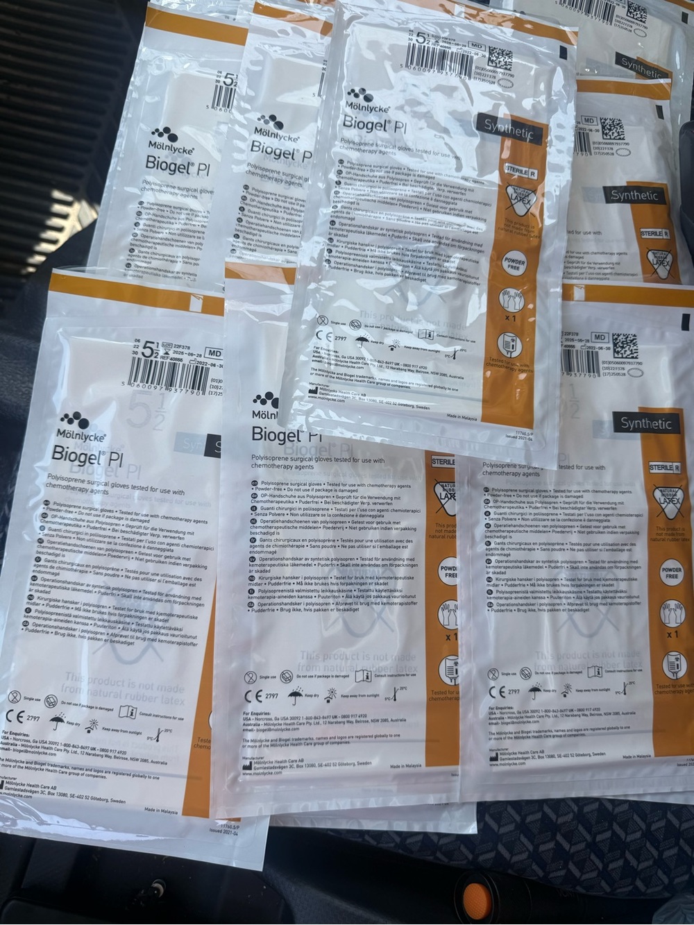 Biogel PI Surgical Gloves – White/Orange Packaging